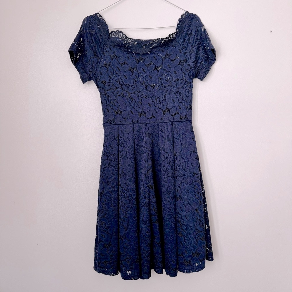 Miss May Lace Fit and Flare Dress